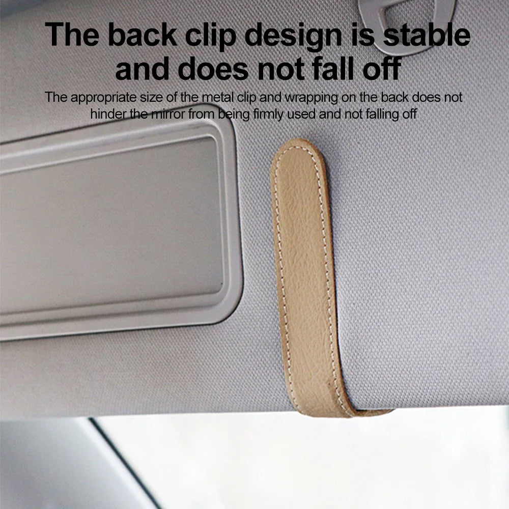 Econic Blanks universal car sun visor sunglasses clip holding sunglasses on a car sun visor. Eyewear accessory for easy storage.