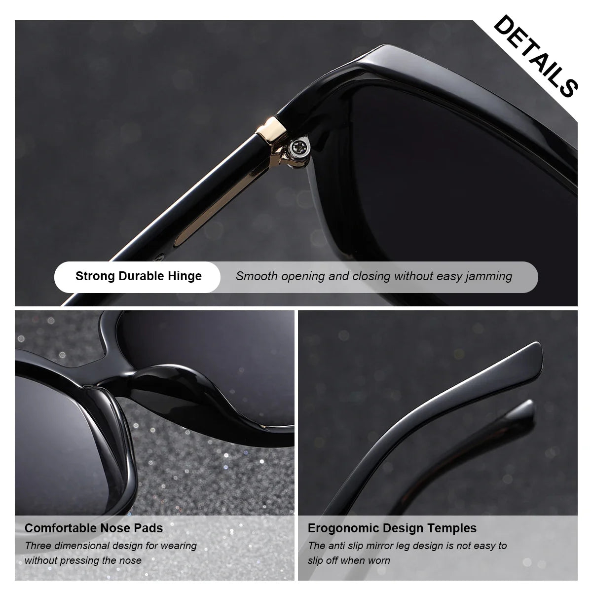 Stevvex BARCUR gradient butterfly frame polarized UV400 sunglasses with stylish design and tinted lenses.