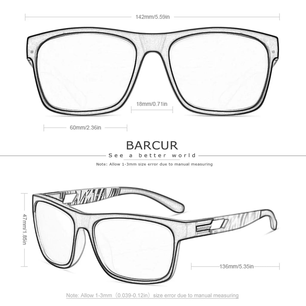 BARCUR Polarized Sport Sunglasses – UV400 Men's