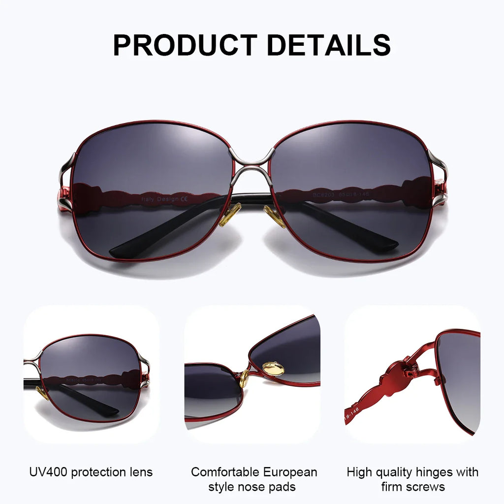 BARCUR Women's Oversized Polarized UV400 Sunglasses