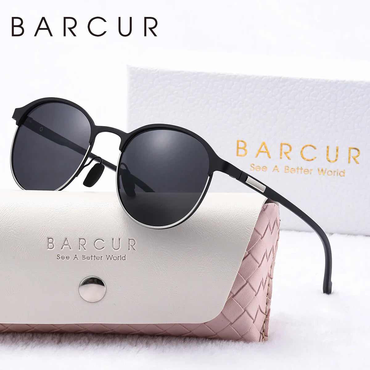 BARCUR Retro Polarized UV400 Fashionable Women's Sunglasses