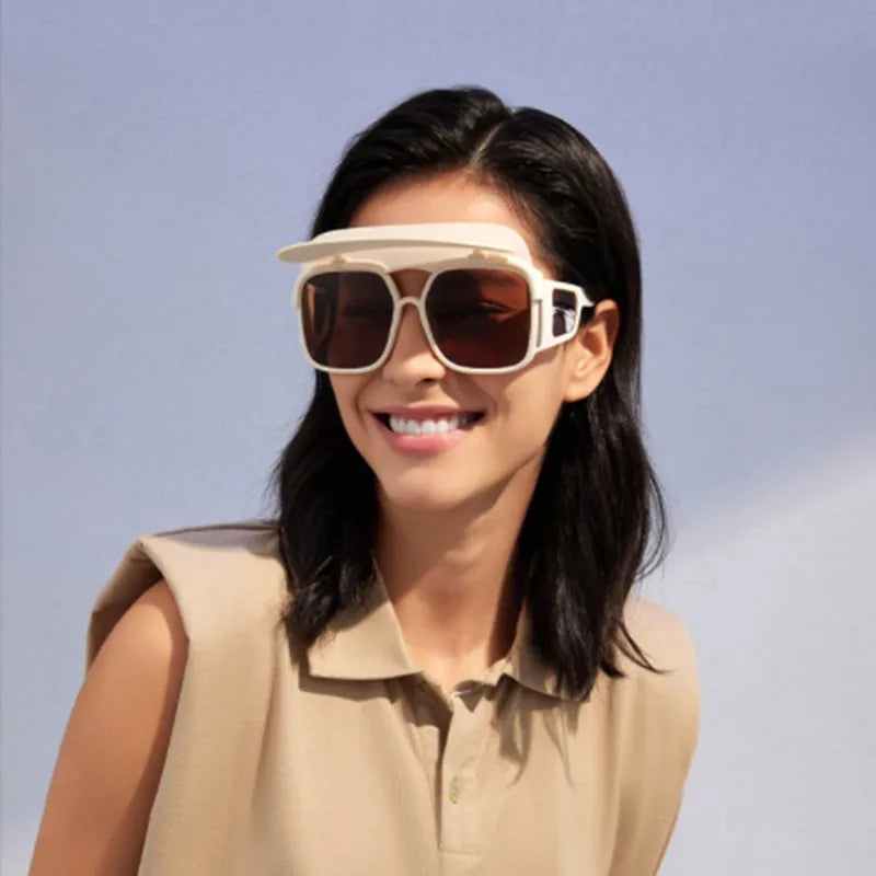 Polarized Sunglasses with Removable Visor for Women
