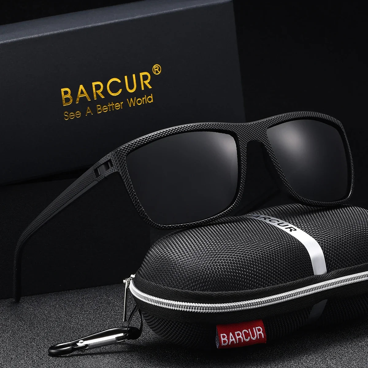 BARCUR Polarized Rectangle Sunglasses – UV400 Men's