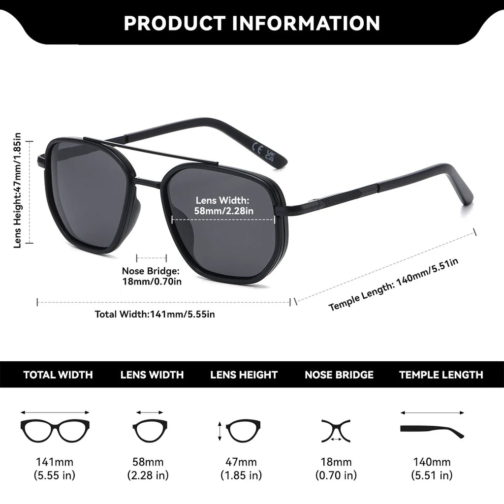 Stevvex BARCUR fashionable trendy polarized UV400 TAC sunglasses with sleek design and tinted lenses for sun protection.