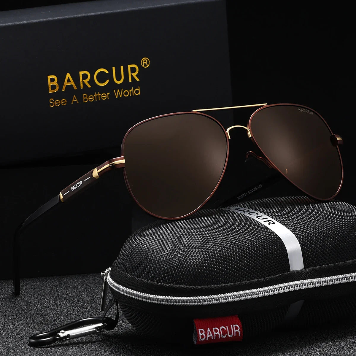 Men's Oversized Pilot Sunglasses – Polarized UV400 Retro Style