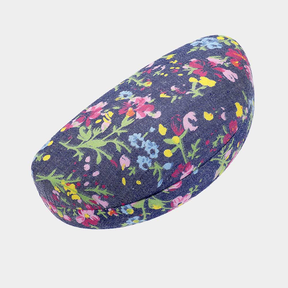 Colorful floral pattern shell eyewear case by Madeline Love, designed to protect and store glasses or sunglasses.