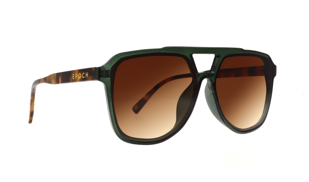 Epoch Eyewear San Juan Telluride Oversized Aviator Sunglasses – Gradient Brown Lens