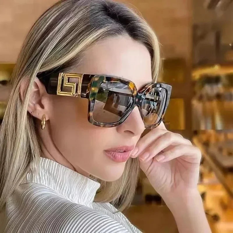 Oversized Vintage Round Sunglasses for Women — UV400