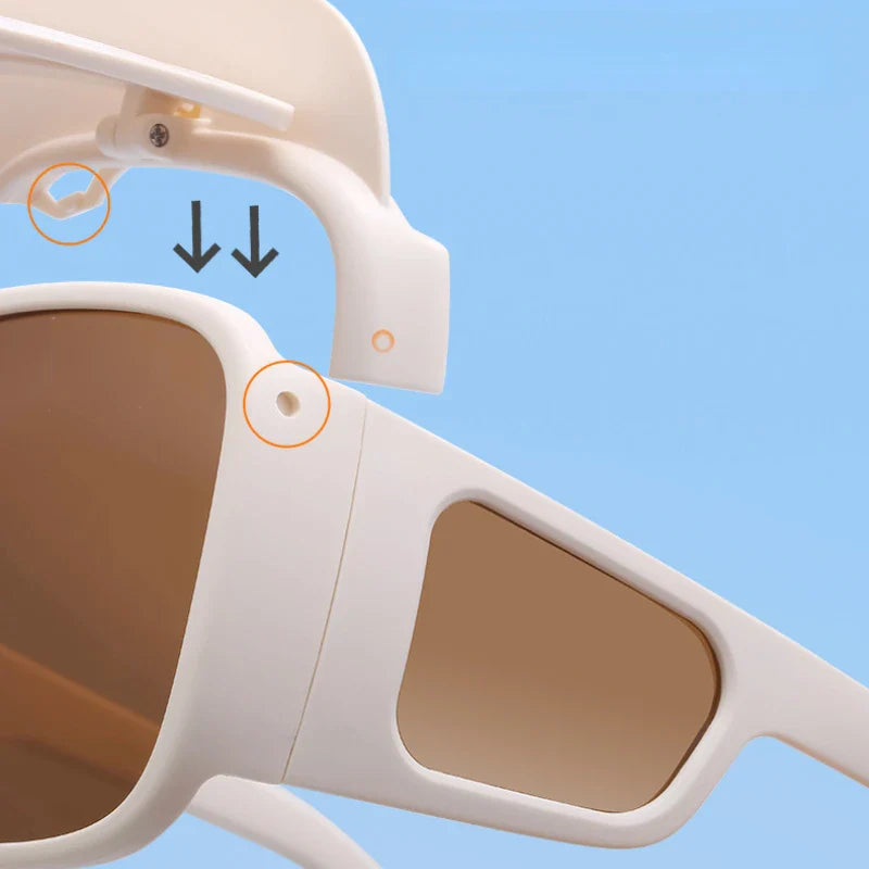 Polarized Sunglasses with Removable Visor for Women