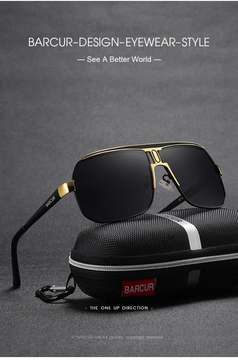 BARCUR Polarized Oval Sunglasses – UV400 Men's