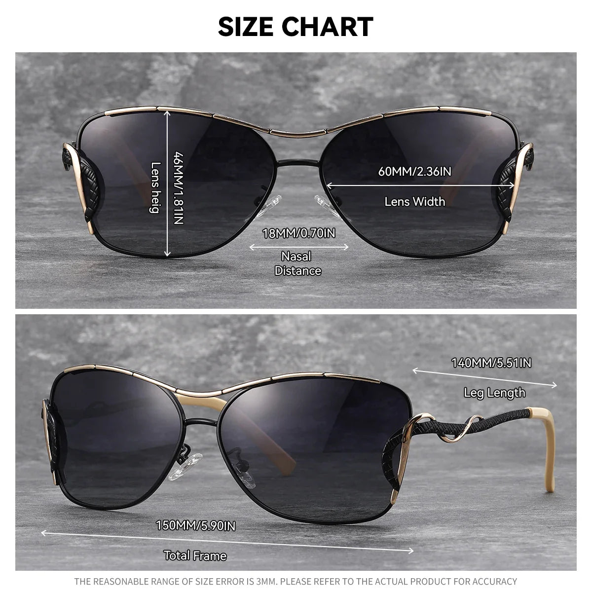 BARCUR Vintage Polarized Round Fashionable Women's Sunglasses