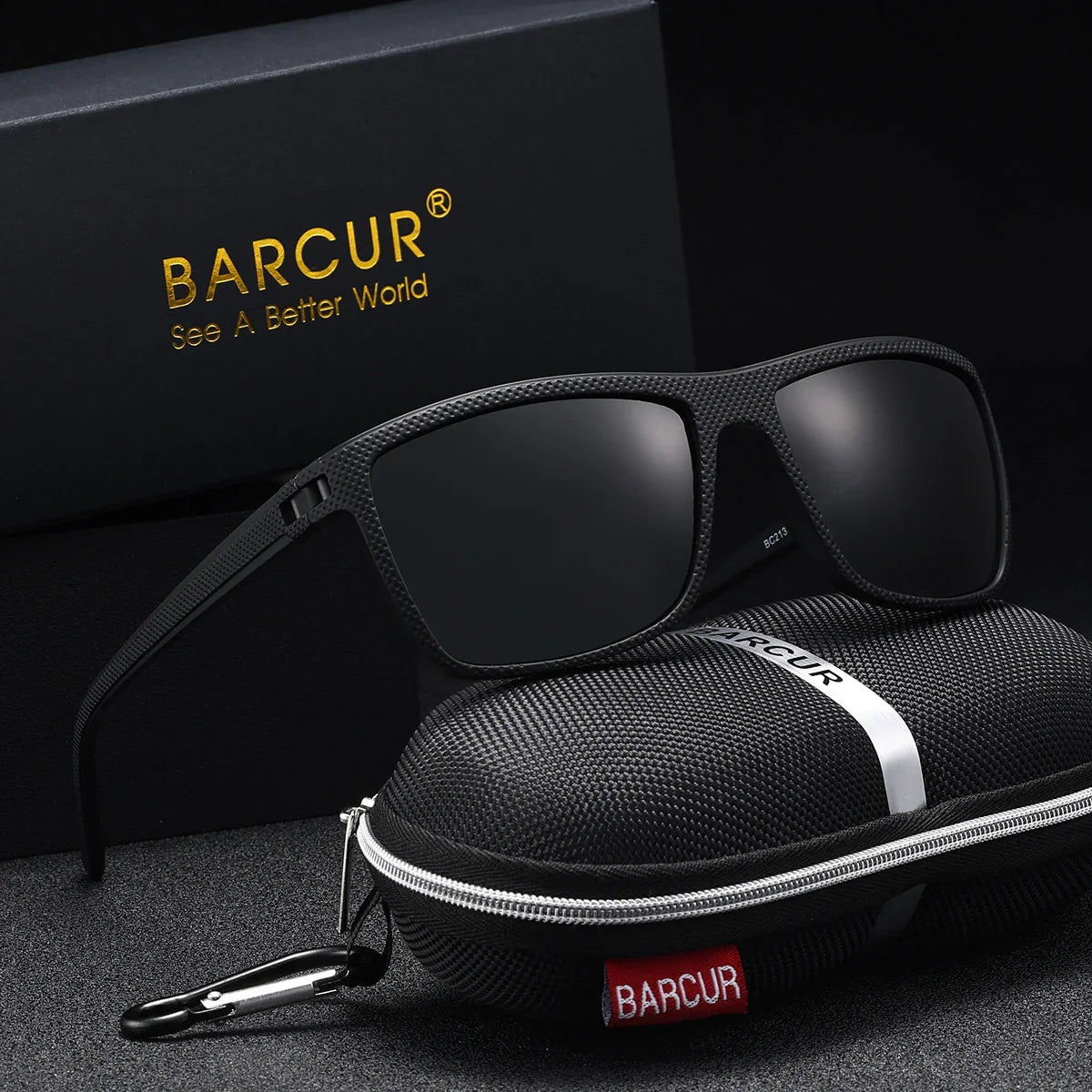 BARCUR Polarized Rectangle Sunglasses – UV400 Men's