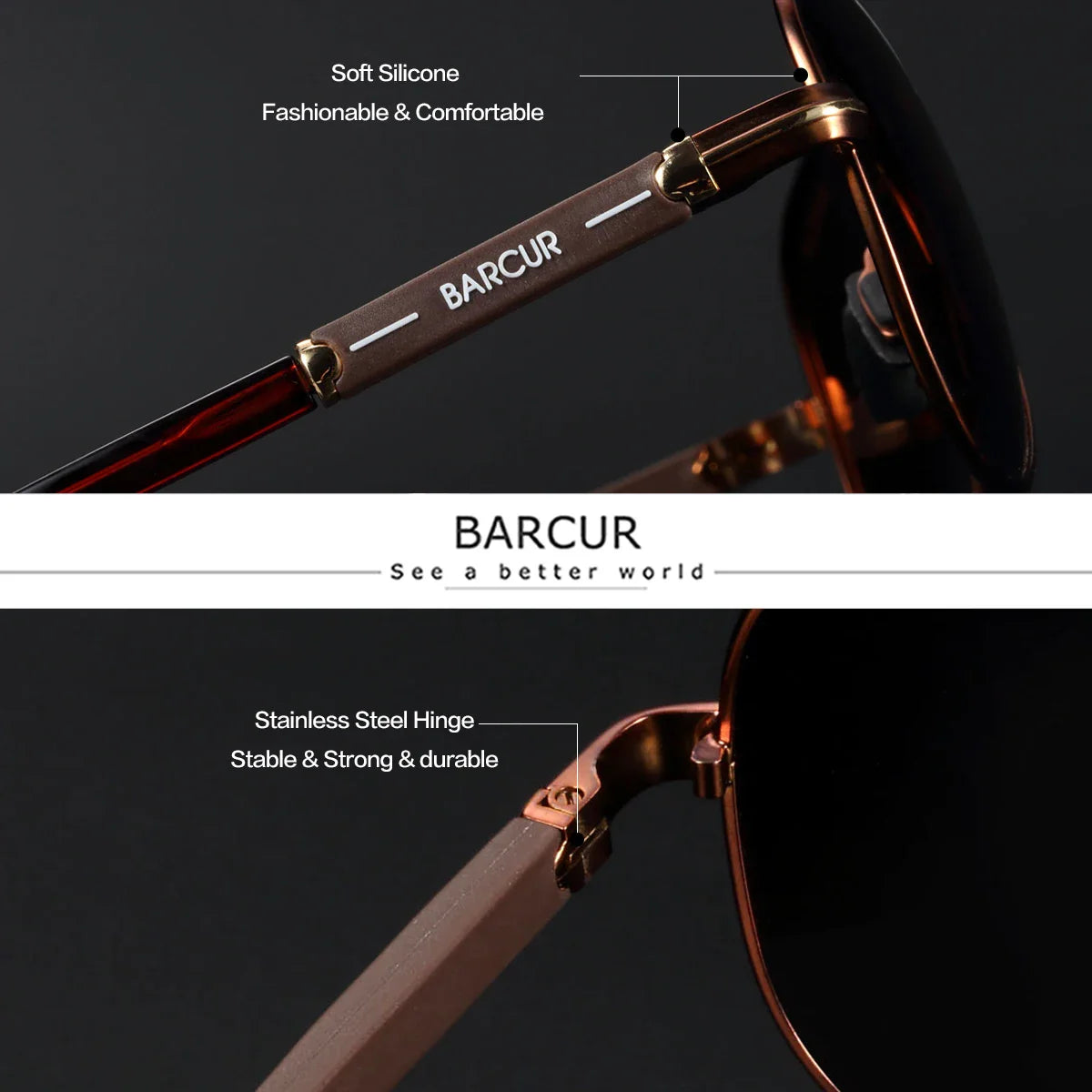 Men's Oversized Pilot Sunglasses – Polarized UV400 Retro Style