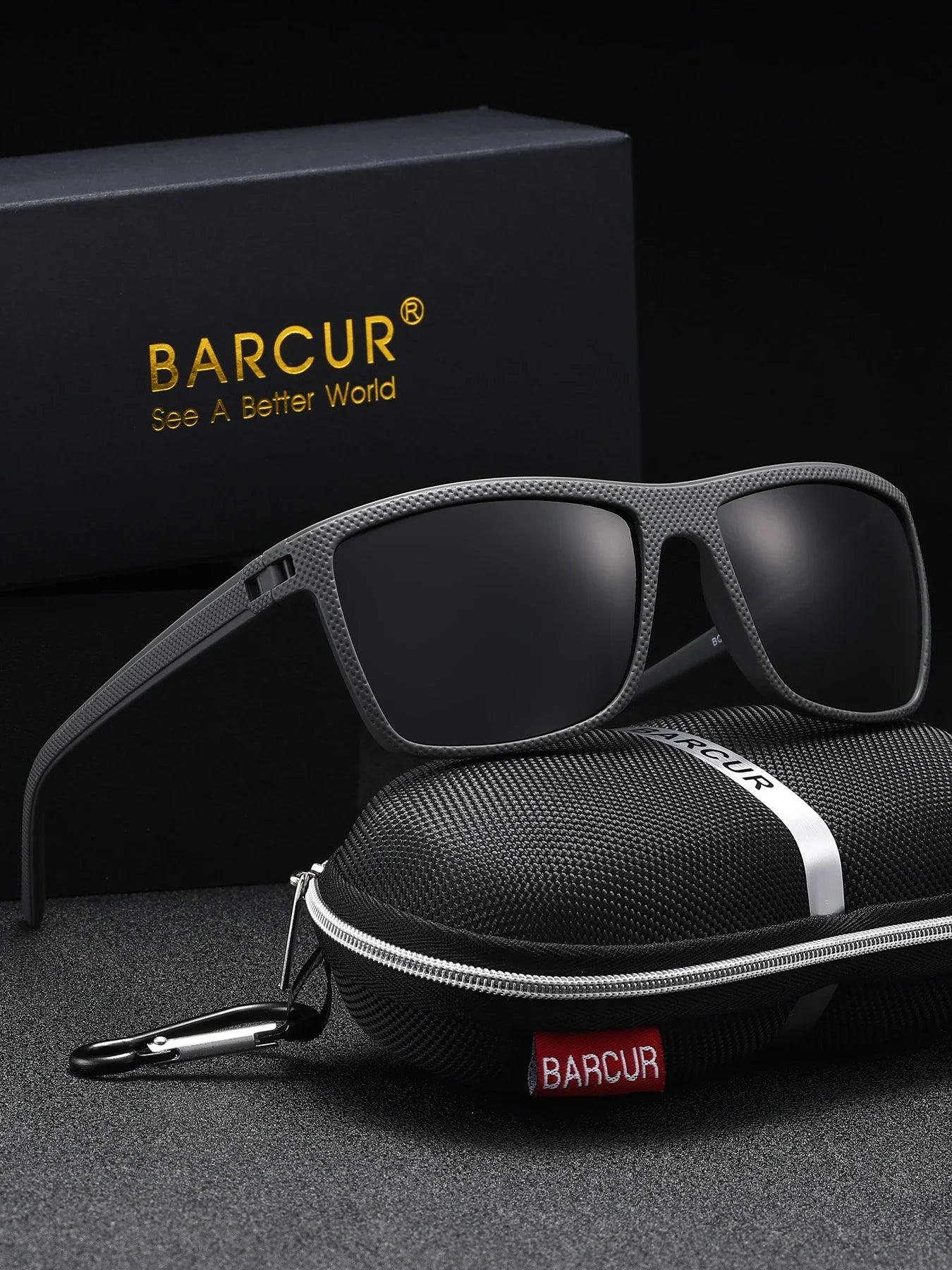 BARCUR Polarized Rectangle Sunglasses – UV400 Men's
