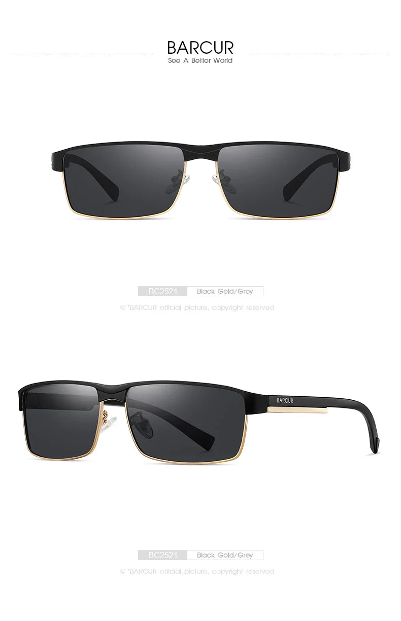 BARCUR Polarized Business Sunglasses – UV400 Men's