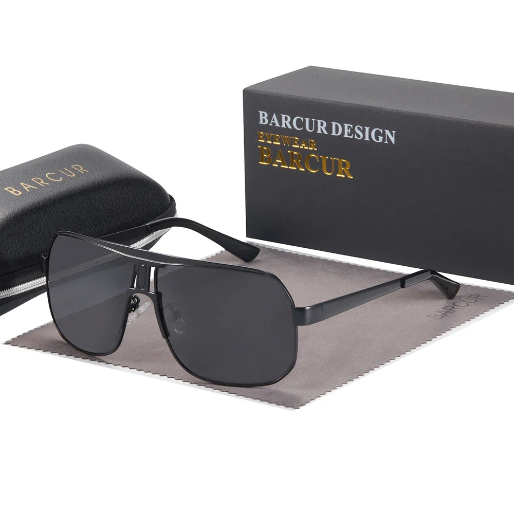BARCUR Polarized Oval Sunglasses – UV400 Men's