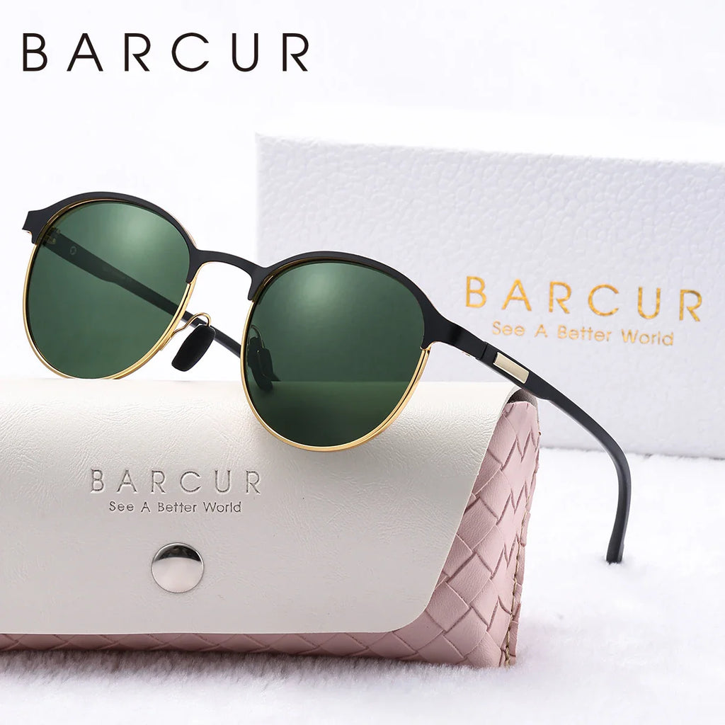 BARCUR Retro Polarized UV400 Fashionable Women's Sunglasses