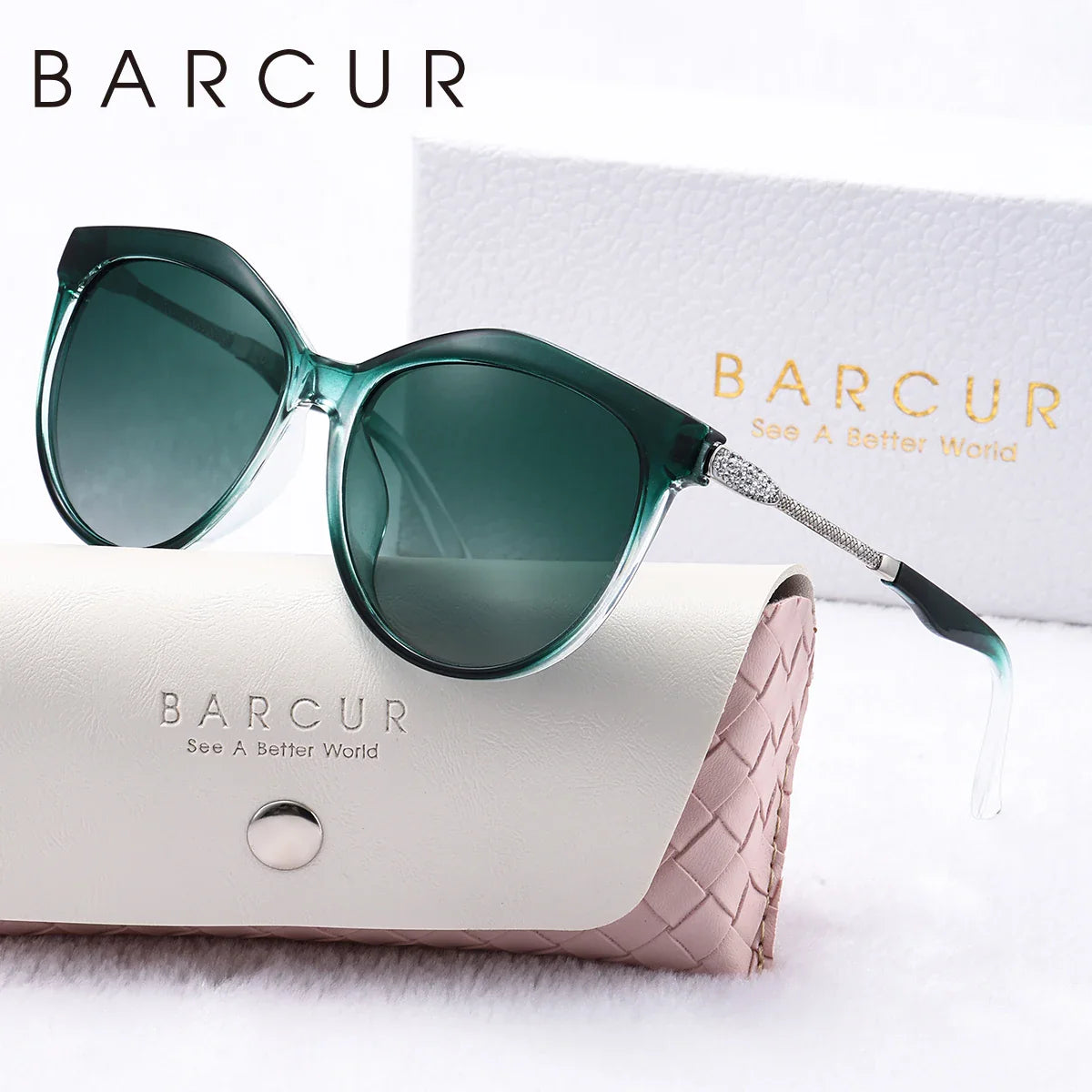 Women's Polarized Cat Eye Sunglasses – UV400 Retro Round Frame