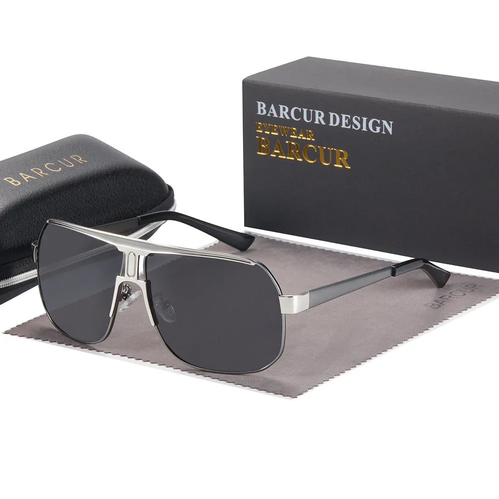 BARCUR Polarized Oval Sunglasses – UV400 Men's