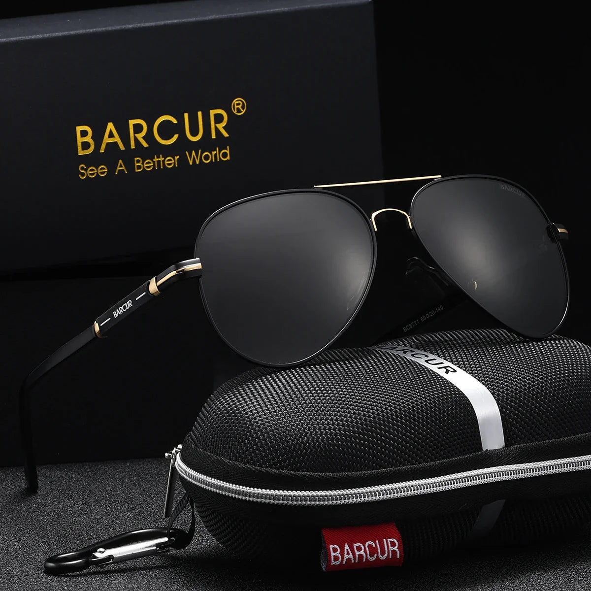 Men's Oversized Pilot Sunglasses – Polarized UV400 Retro Style