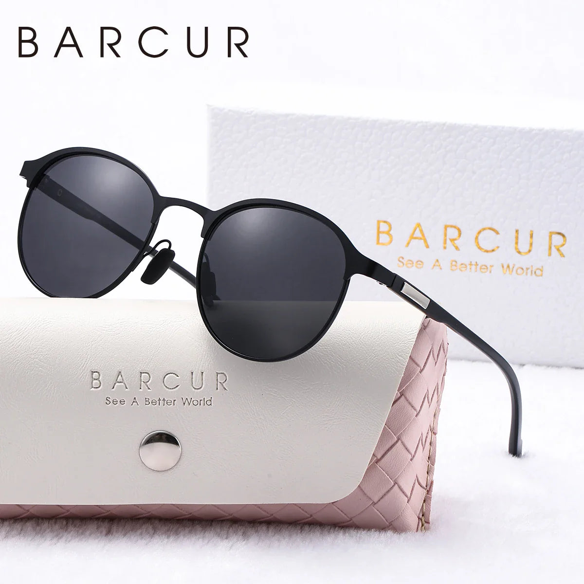 BARCUR Retro Polarized UV400 Fashionable Women's Sunglasses