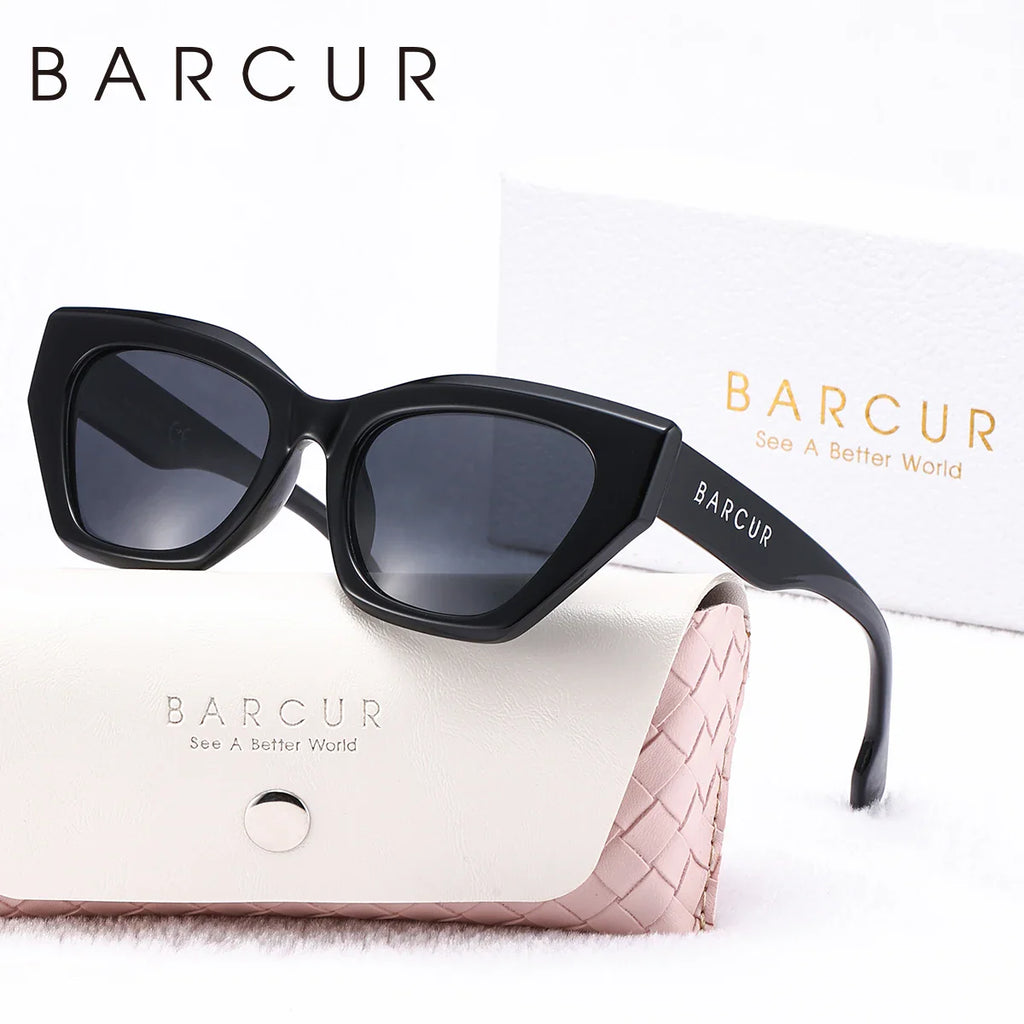 Stylish Stevvex polarized UV400 women's sunglasses with thick PC frame, fashionable and protective eyewear for sunny days.