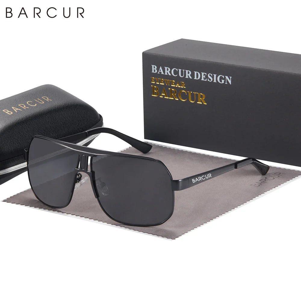BARCUR Polarized Oval Sunglasses – UV400 Men's