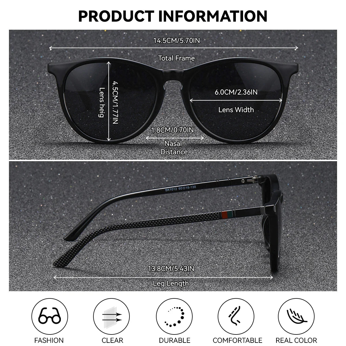 Stevvex BARCUR fashion round polarized UV400 mirror sunglasses for women with reflective lenses and stylish frame.