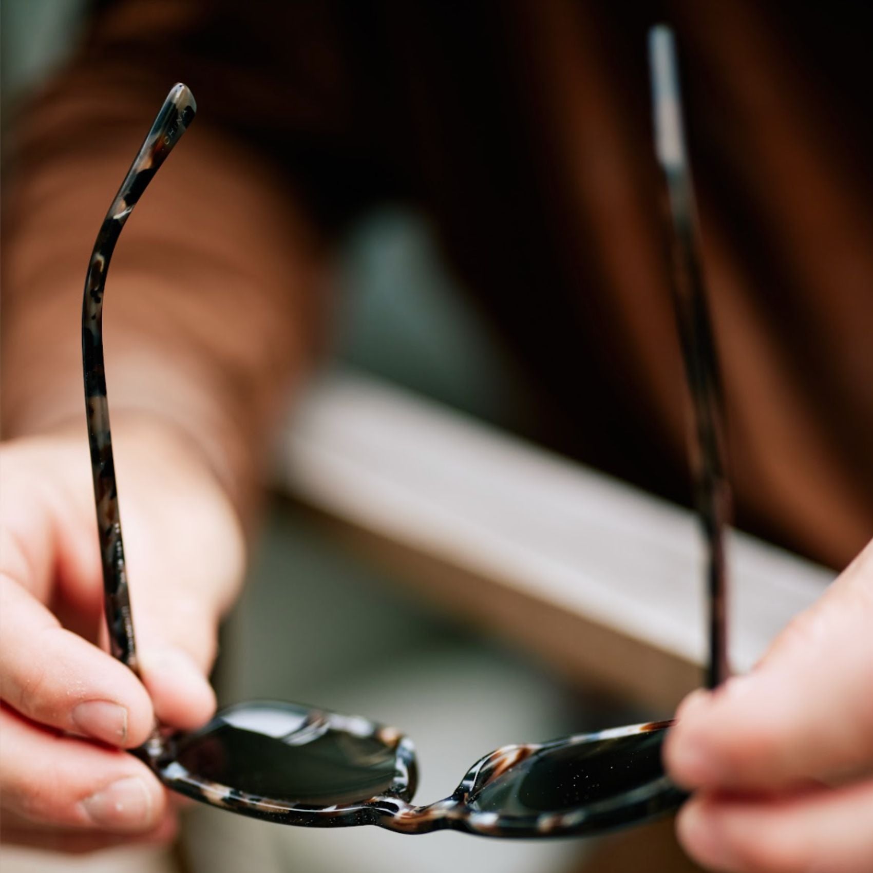 Hawksbill Acetate Rectangle Sunglasses – Handcrafted & UV Protected | Nectar