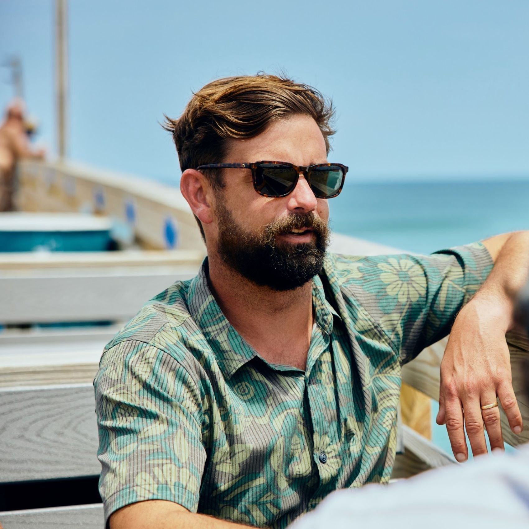 Hawksbill Acetate Rectangle Sunglasses – Handcrafted & UV Protected | Nectar