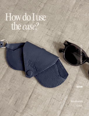 Noir Wearable Sunglass Case – Upcycled Leather | Econock