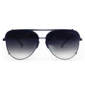 TopFoxx Smaller Cristina Faded Black Tangle-Free Aviator Sunglasses