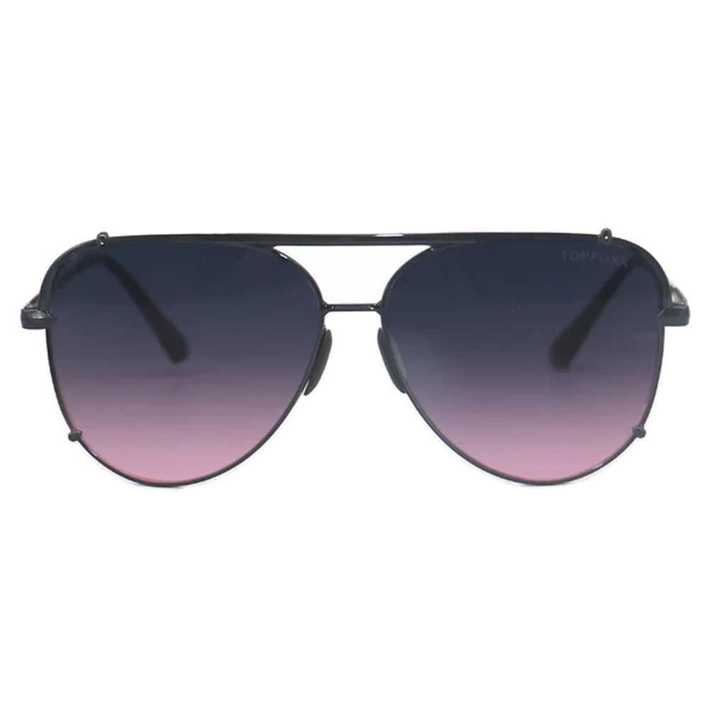TopFoxx Smaller Cristina Faded Purple & Pink Tangle-Free Aviator Sunglasses