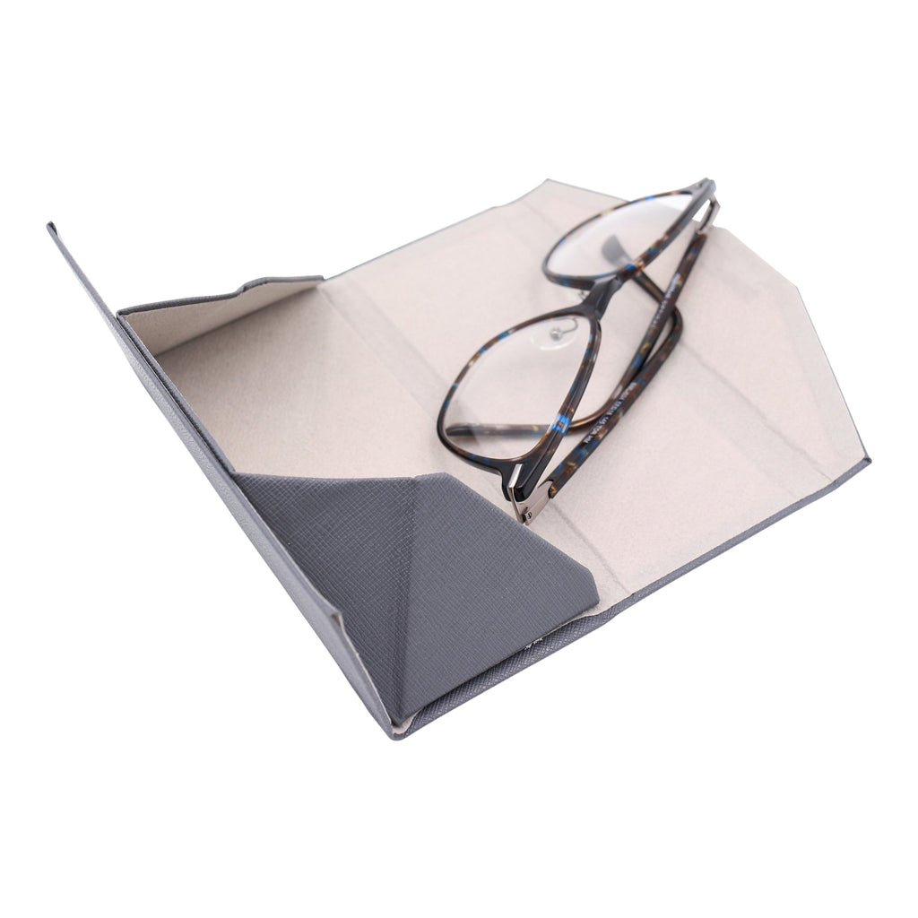 Grey Vegan Leather Glasses Case