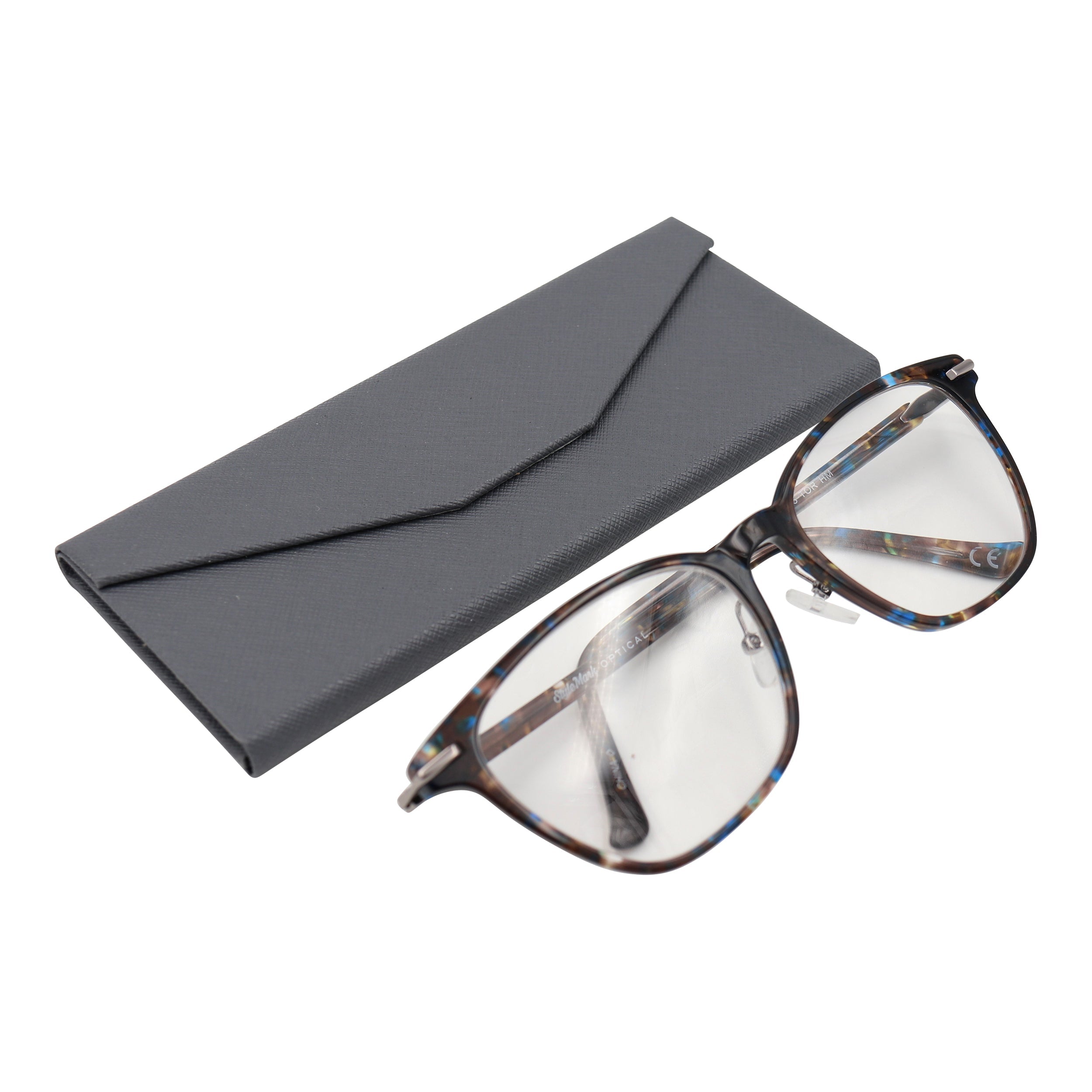 Grey Vegan Leather Glasses Case