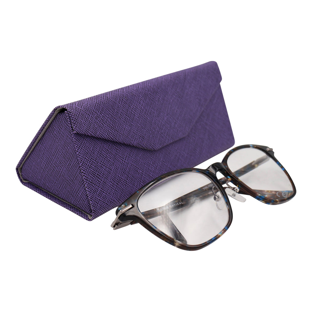 Purple Vegan Leather Glasses Case