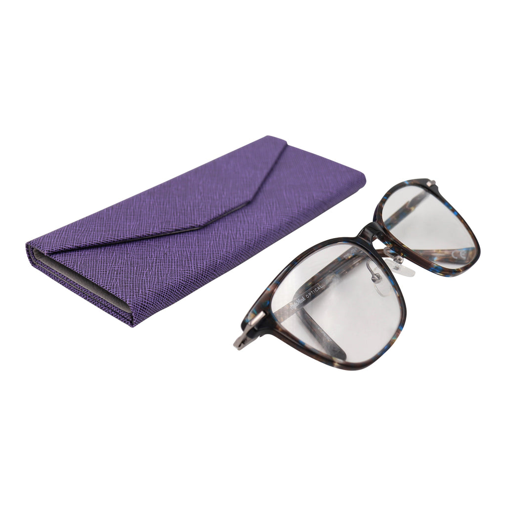 Purple Vegan Leather Glasses Case
