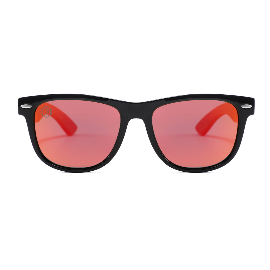 Papago Sunset Magnolias sunglasses with handmade recycled wooden frames, featuring a stylish sunset-inspired design.