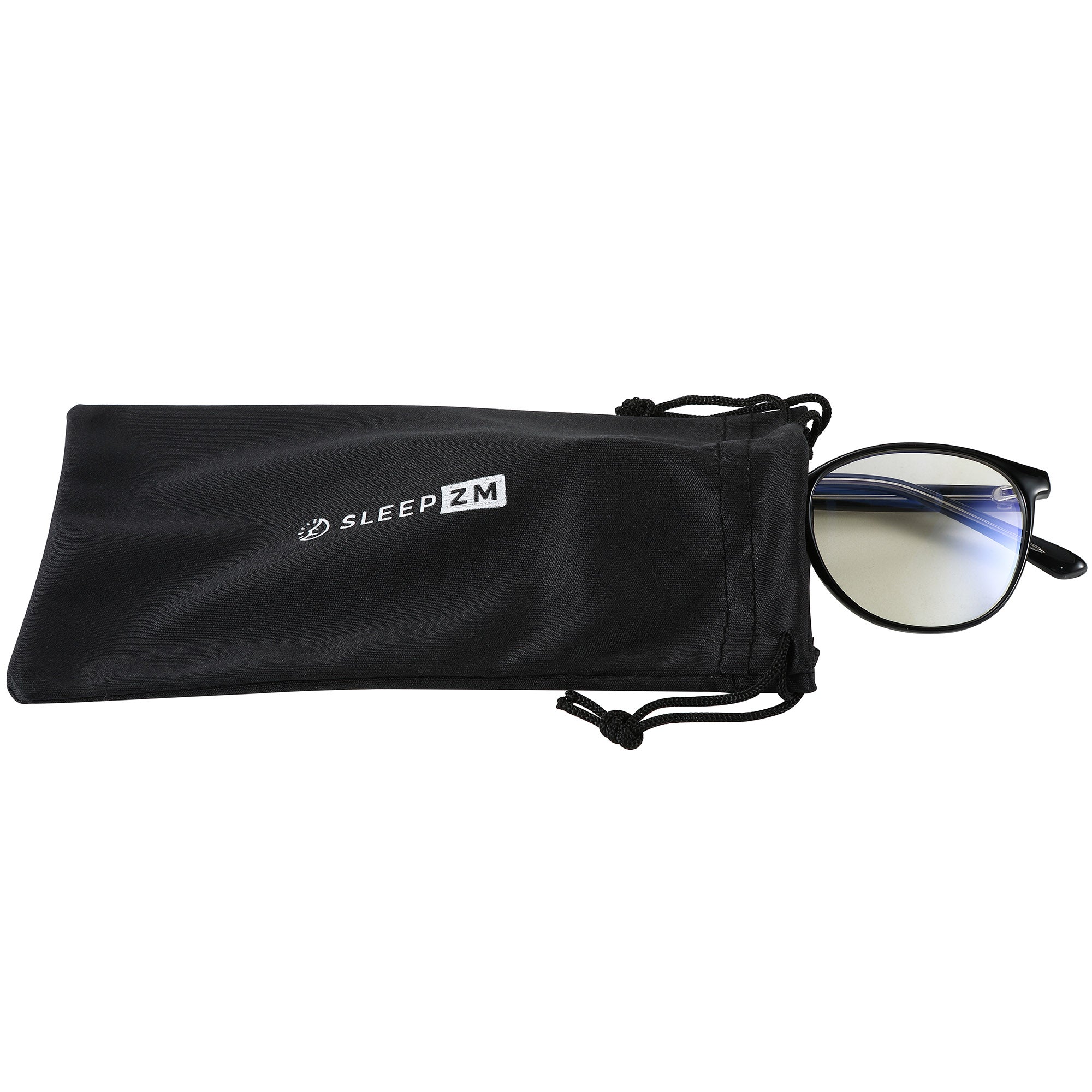 Blue Light Glasses by Sleep ZM, Taylor Kids Day-Time Blue Light Blocking Glasses in black, with clear lenses for children.