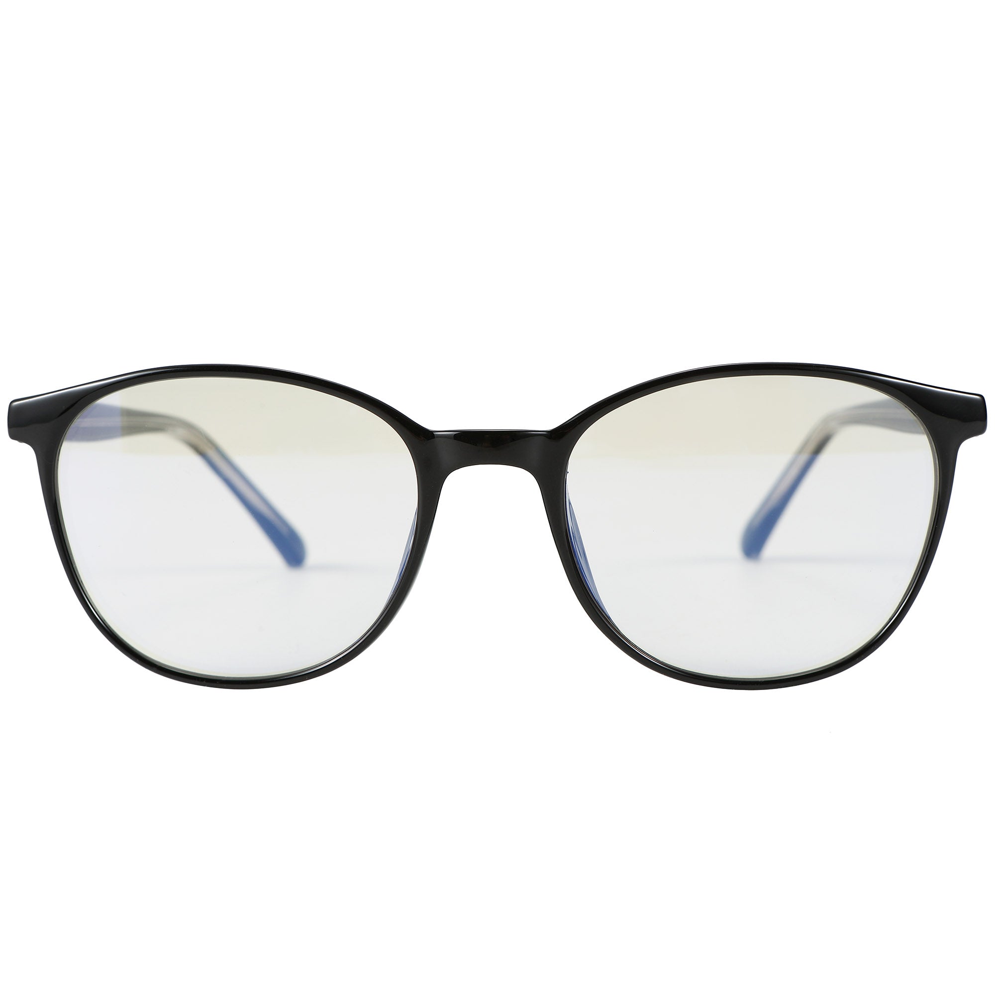 Blue Light Glasses by Sleep ZM, Taylor Kids Day-Time Blue Light Blocking Glasses in black, with clear lenses designed for children.
