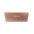 TopFoxx Rose Gold Foldable Sunglasses Case — Matte Finish, Velvet Interior