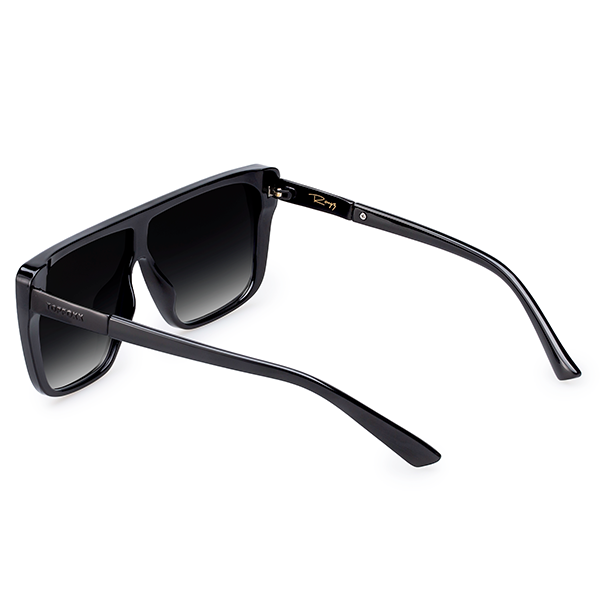 TopFoxx Rayz Black Square Sunglasses