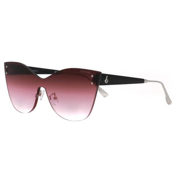 TopFoxx Sustainable Venice 2 Faded Burgundy Aviator Sunglasses