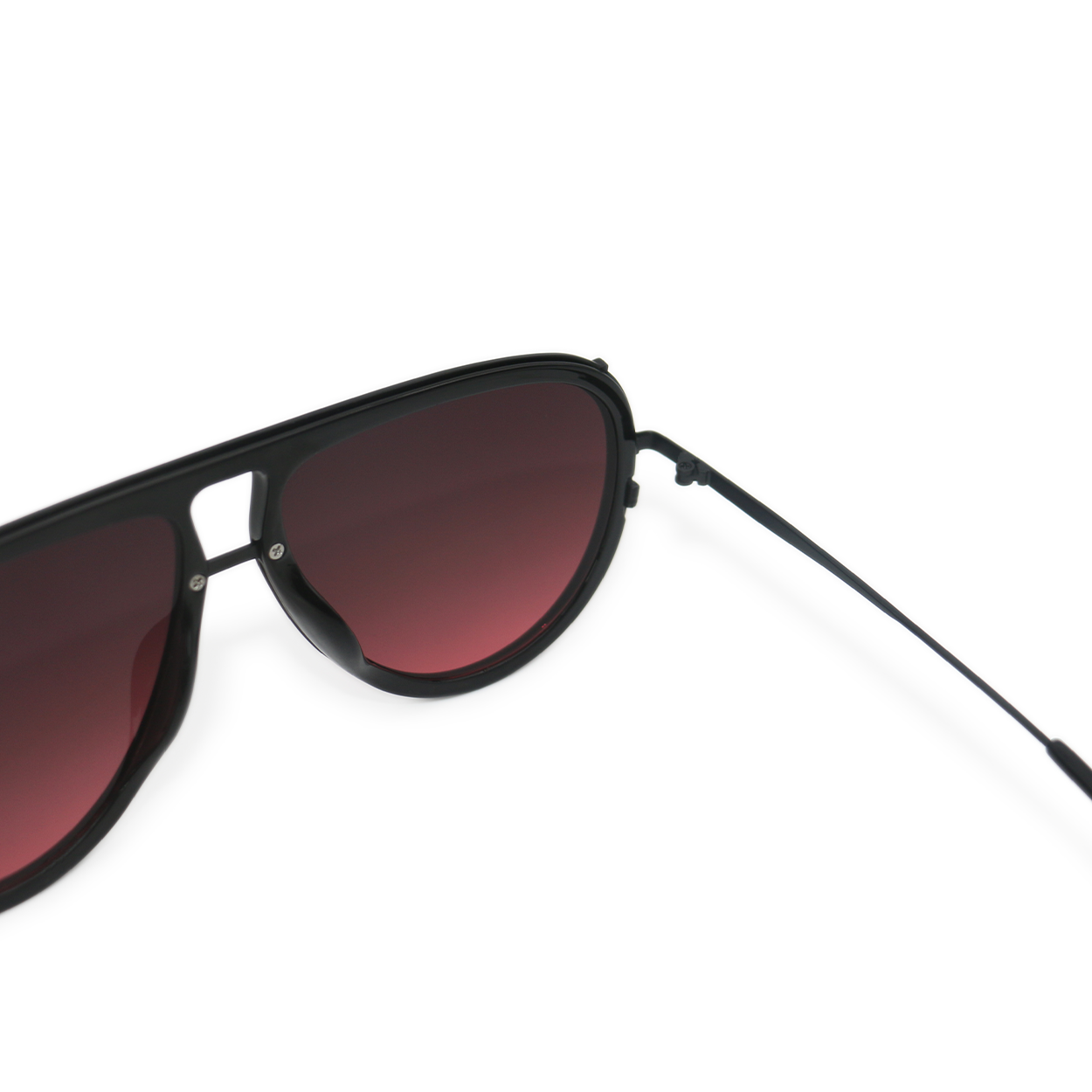TopFoxx Ivy Luxe Ruby Tangle-Free Round Aviator Sunglasses