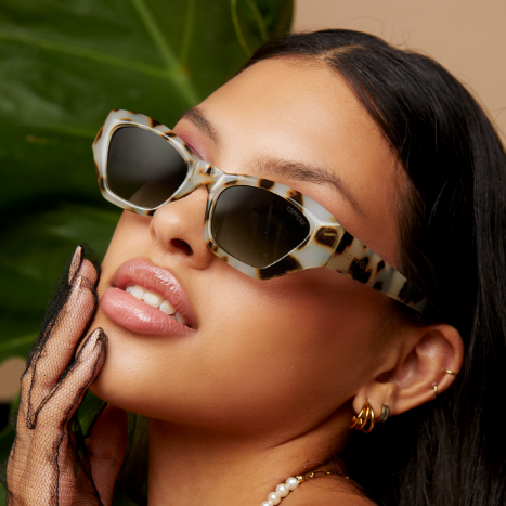 TopFoxx Bright as My Future Tortoise Cat Eye Sunglasses