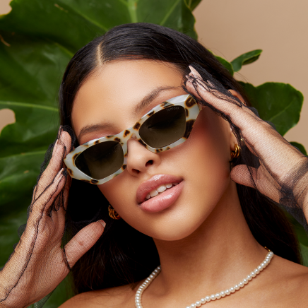 TopFoxx Bright as My Future Tortoise Cat Eye Sunglasses