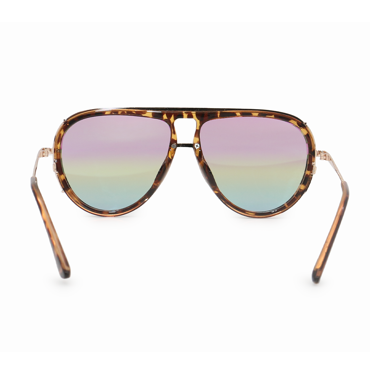 TopFoxx Ivy Luxe Pride Tangle-Free Round Aviator Sunglasses