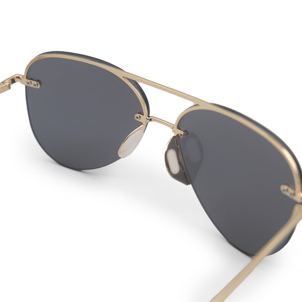 TopFoxx Smaller Megan 2 Mirrored Bronze Tangle-Free Aviator Sunglasses