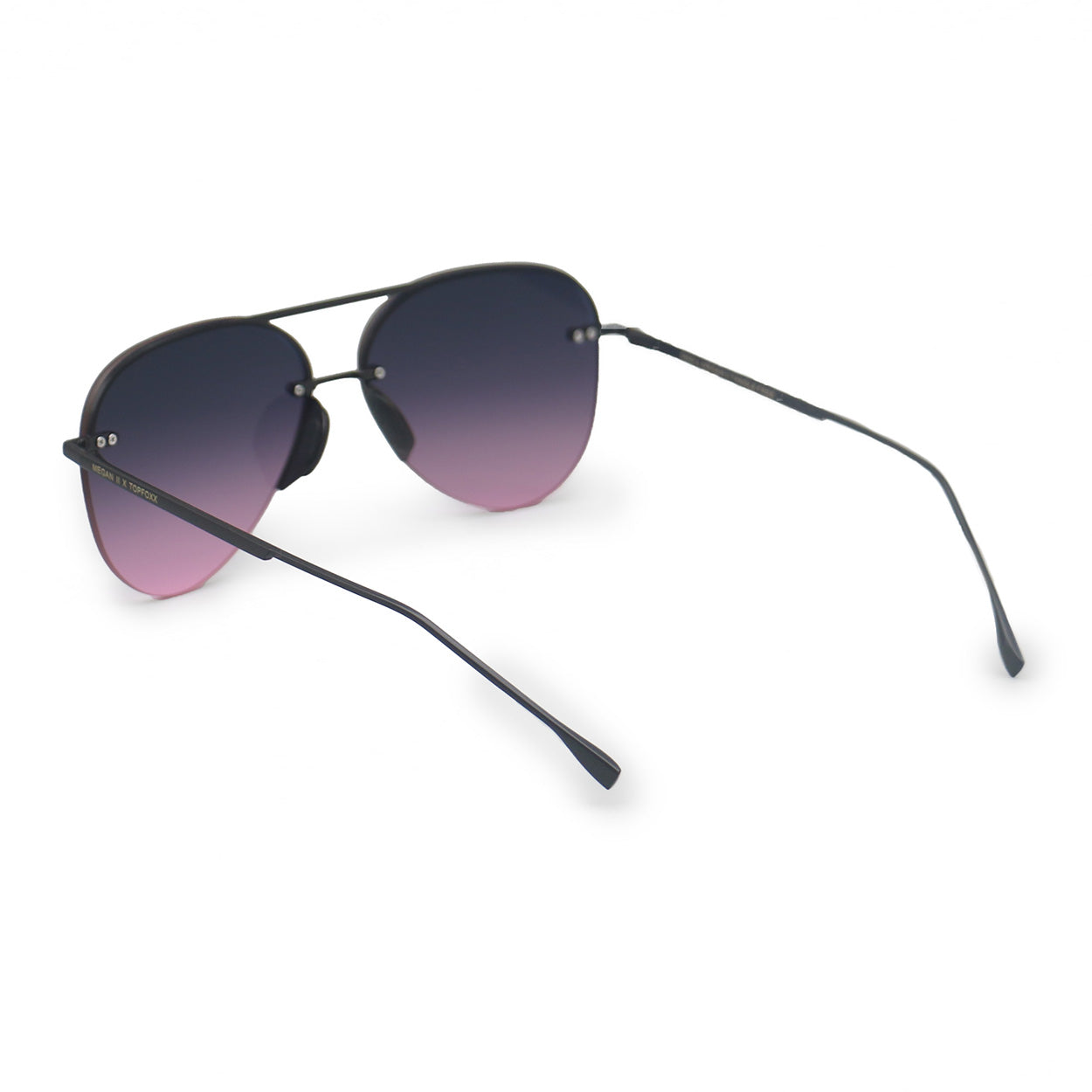 TopFoxx Smaller Megan 2 Faded Purple & Pink Tangle-Free Aviator Sunglasses