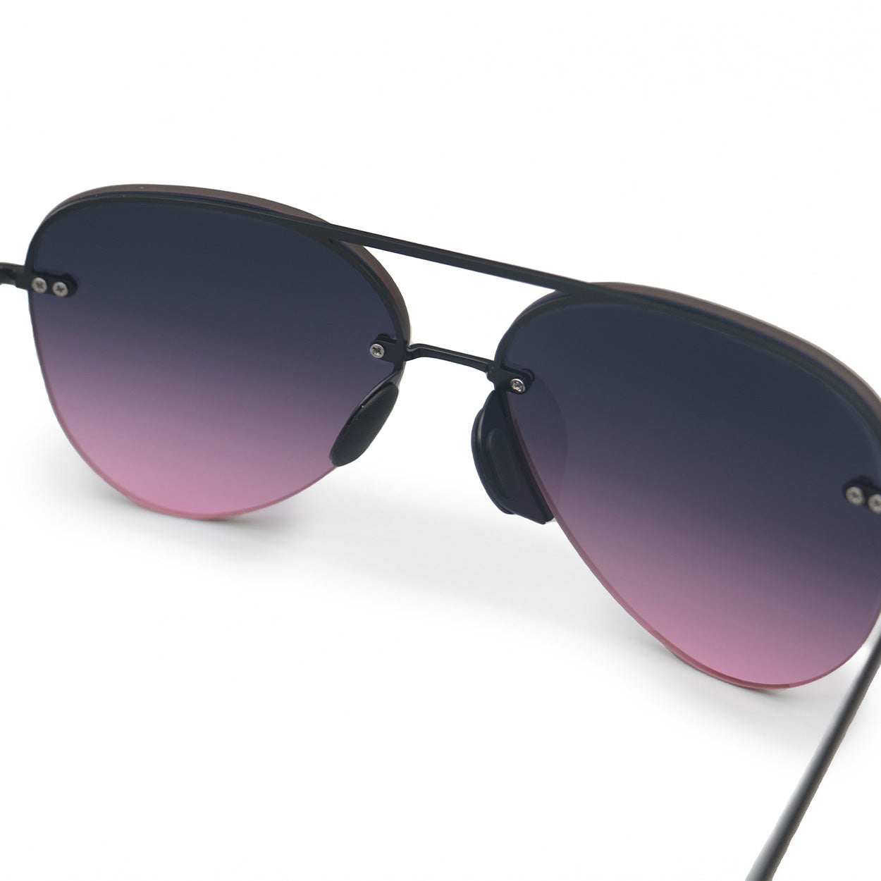 TopFoxx Smaller Megan 2 Faded Purple & Pink Tangle-Free Aviator Sunglasses